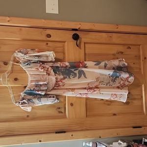 Express off the shoulder dress with sleeves